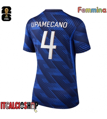 Francia Dayot Upamecano #4 Prima Maglia Femmina Mondiali 2026 Manica Corta